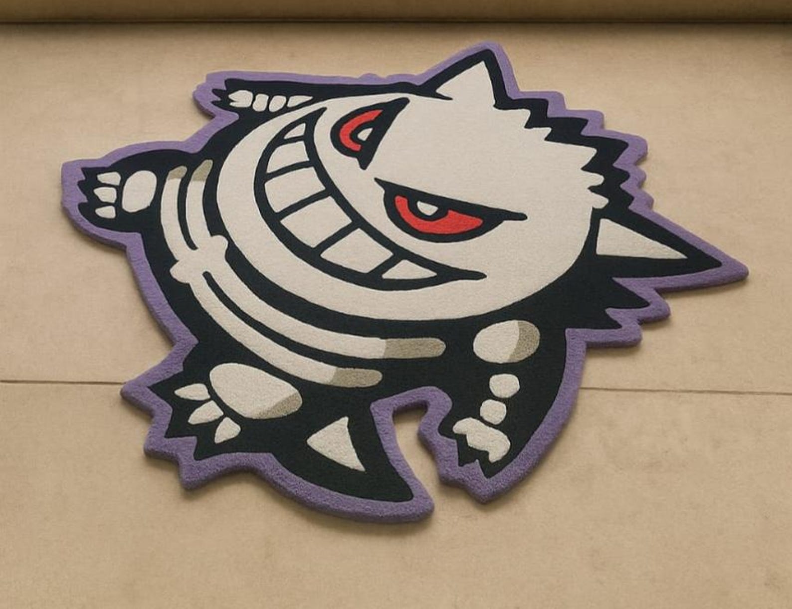 Skeleton Pokemon Rug Gengar Skeleton Rug. Living Room, Kid's for Room, Hand Tuffted, Bedroom ...