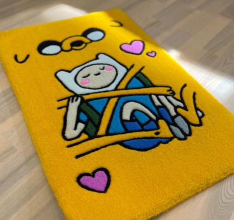 Finn and Jake Adventure Time Rug. 3d Rug Living Room, Bedroom, Playroom ...