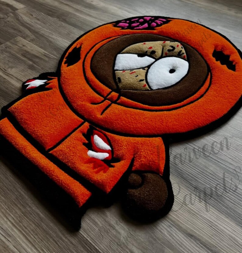 Horror Tuft Rug Orange Cartoon Character Rug -cute Plush Handmade Tufted Floor Mat ...