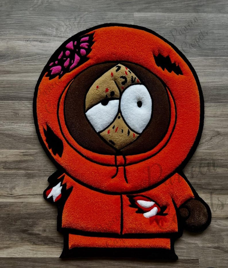 Horror Tuft Rug Orange Cartoon Character Rug -cute Plush Handmade Tufted Floor Mat ...