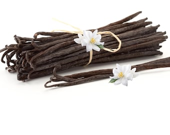 20 Organic Madagascar Vanilla Beans: Grade A Bourbon, Fresh & Plump
