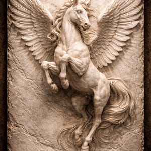 Pegasus-marmertextuur Mythic Winged Horse Celestial Fantasy Decor (digitale download)