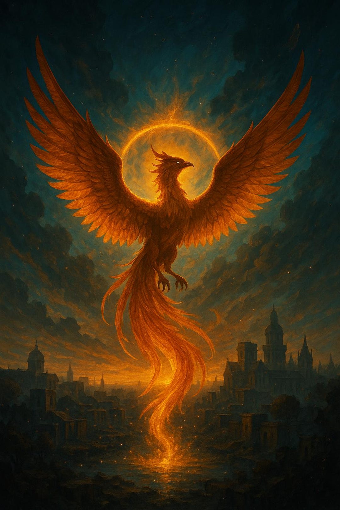 Phoenix Ascendant Fiery Rebirth Wall Art Printable, Phoenix Bird ...