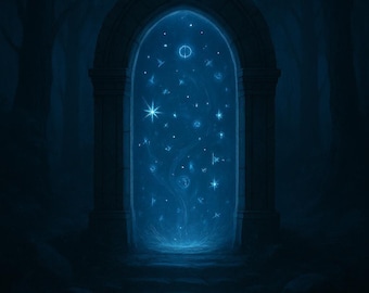 The Seers Gate Fantasy Wall Art, Mystical Portal Print, Fantasy Gateway Decor, Digital Download