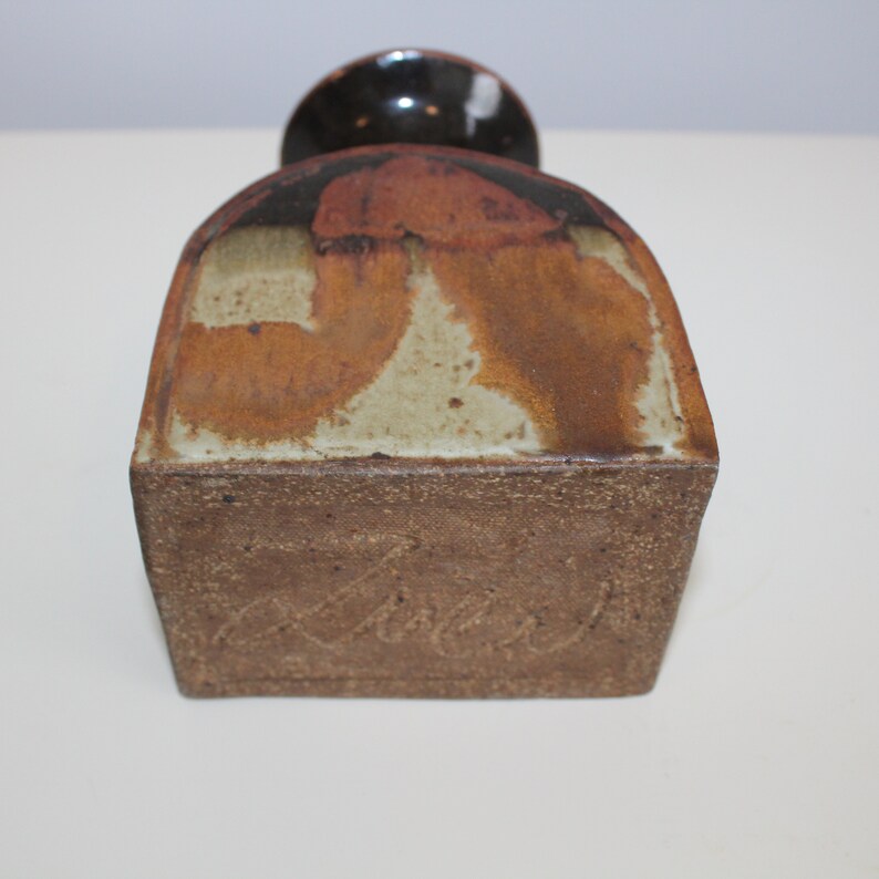 Donn Zver Studio Art Pottery Vase 1980s Vintage Signed Etsy