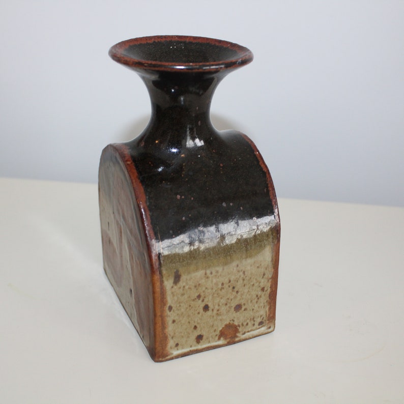 Donn Zver Studio Art Pottery Vase 1980s Vintage Signed Etsy