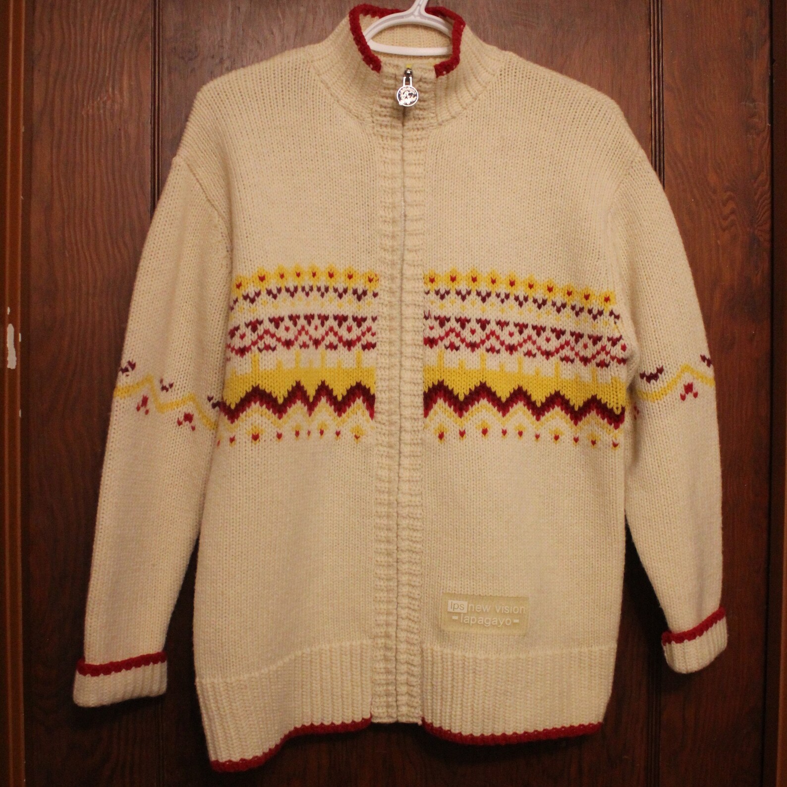 Lapagayo Holland Wool Knit Sweater Cardigan Zip Jacket Sz S - Etsy