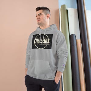Champion Challenge Hoodie - Motivational Sweatshirt, Cozy Casual Wear, Gym Lover Gift, Sports Enthusiast Apparel, Activewear for Athletes