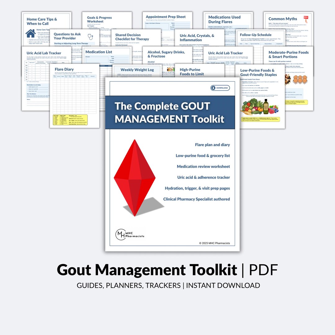 Hydration Management Plan Example Gout Management Toolkit PDF | Printable Flare Plan, Uric Acid Tracker ...