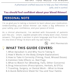 Eliquis (Apixaban) Patient Medication Guide – Easy-to-Understand PDF - Written by Clinical Pharmacists