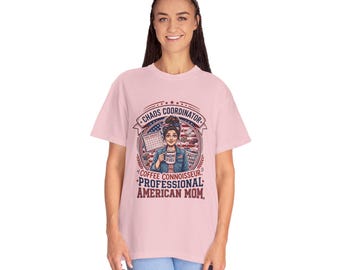Chaos Coordinator Coffee Connoisseur Professional American Mom T-shirt