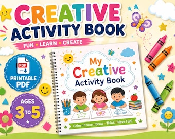 Preschool Activity Book, Ages 3-5, Creative Kids Worksheets (PDF)