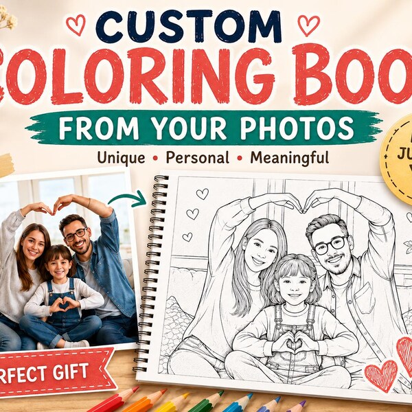 Custom Coloring Book - Etsy UK