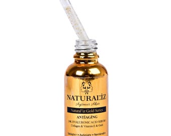 24K Gold Hyaluronic Acid Serum: Hydrating Collagen Facial Serum
