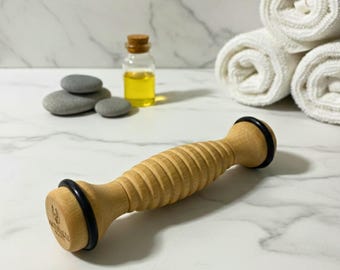 Handmade Wooden Foot Massage Roller | Acupressure Reflexology Tool