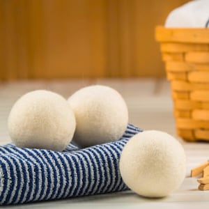 Wool Dryer Balls XL | Natural Fabric Softener | Reduces Wrinkles & Static | Saves Drying Time | Reusable | Eco-Friendly