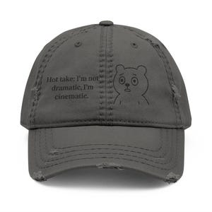 Distressed Hat | Embroidered Casual Cap for Plant Lovers, Funny Gift for Dads, Adjustable Dad Hat, Distressed Cap for Summer