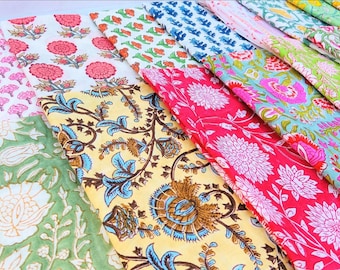 Handmade Block Printed Cotton Napkins: Boho Table Decor, Multi Colored