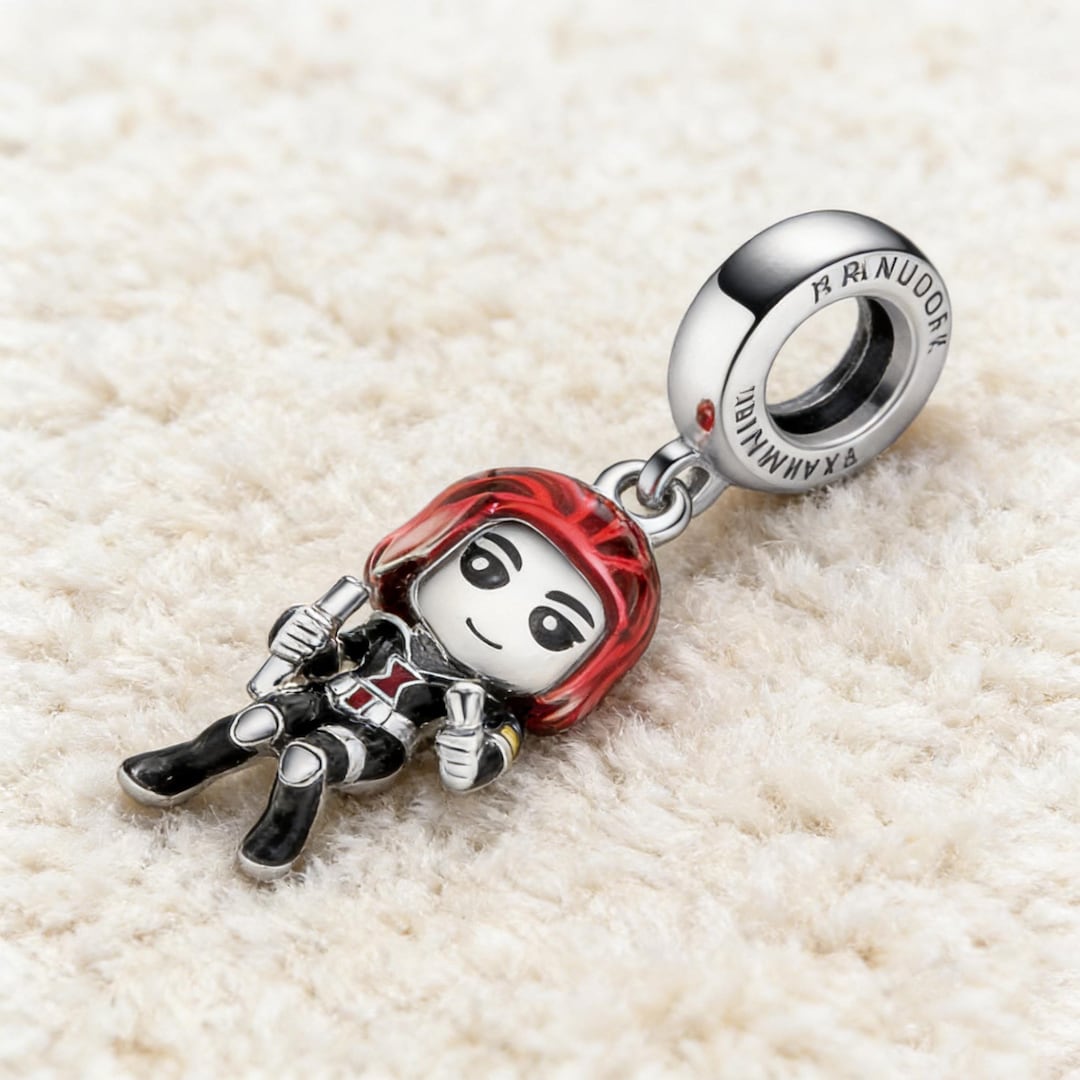 Marvel the Avengers Black Widow Dangle Charm, Exquisite Pendant Jewelry ...