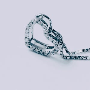 Pendant 18 kt. White gold - 0.065ct. tw. Diamond (Natural)Comes with a platinum necklace.