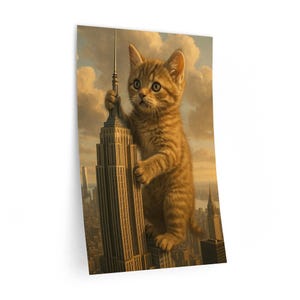 Whimsical Cat Wall Decals | Cute Cat Art Decor, Kids Room Decor, Playroom Wall Stickers, Cat Lover Gift, Fun Home Accent