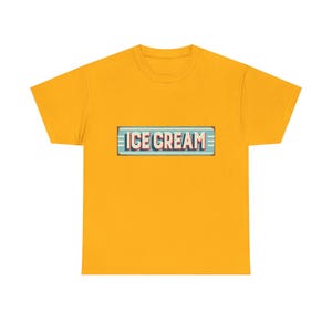 Ice Cream Unisex Heavy Cotton Tee - Sweet Summer Vibe, Perfect Gift for Food Lovers, Casual Wear, Birthday Gift, Ice Cream Party Tee