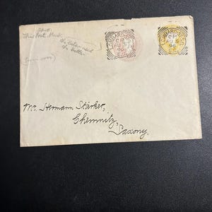 Great Britain used postal envelope cover from 1896