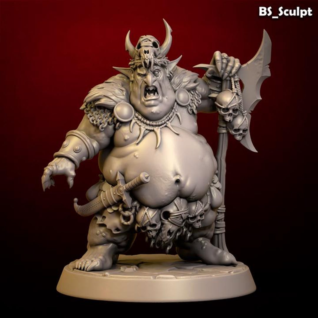 Goblin Boss Miniature 75mm – Resin 3D Printed Mini | Bs_sculpt - Etsy