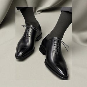 mens black dress shoes size 15 Mens Adventura Made/Spain Leather High Craftsmanship Black Dress Shoes Size 15