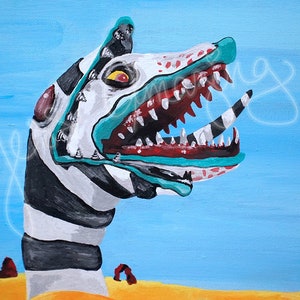 Beetlejuice Sandworm 5x7 art print image 2