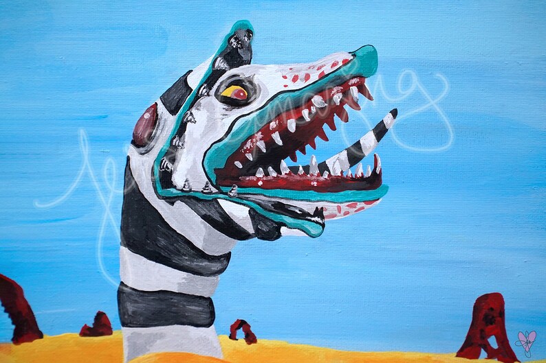 Beetlejuice Sandworm 5x7 art print image 2