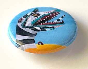 Beetlejuice Sandworm button badge