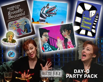 Beetlejuice Day-O Party Pack! Print, pin, sticker set