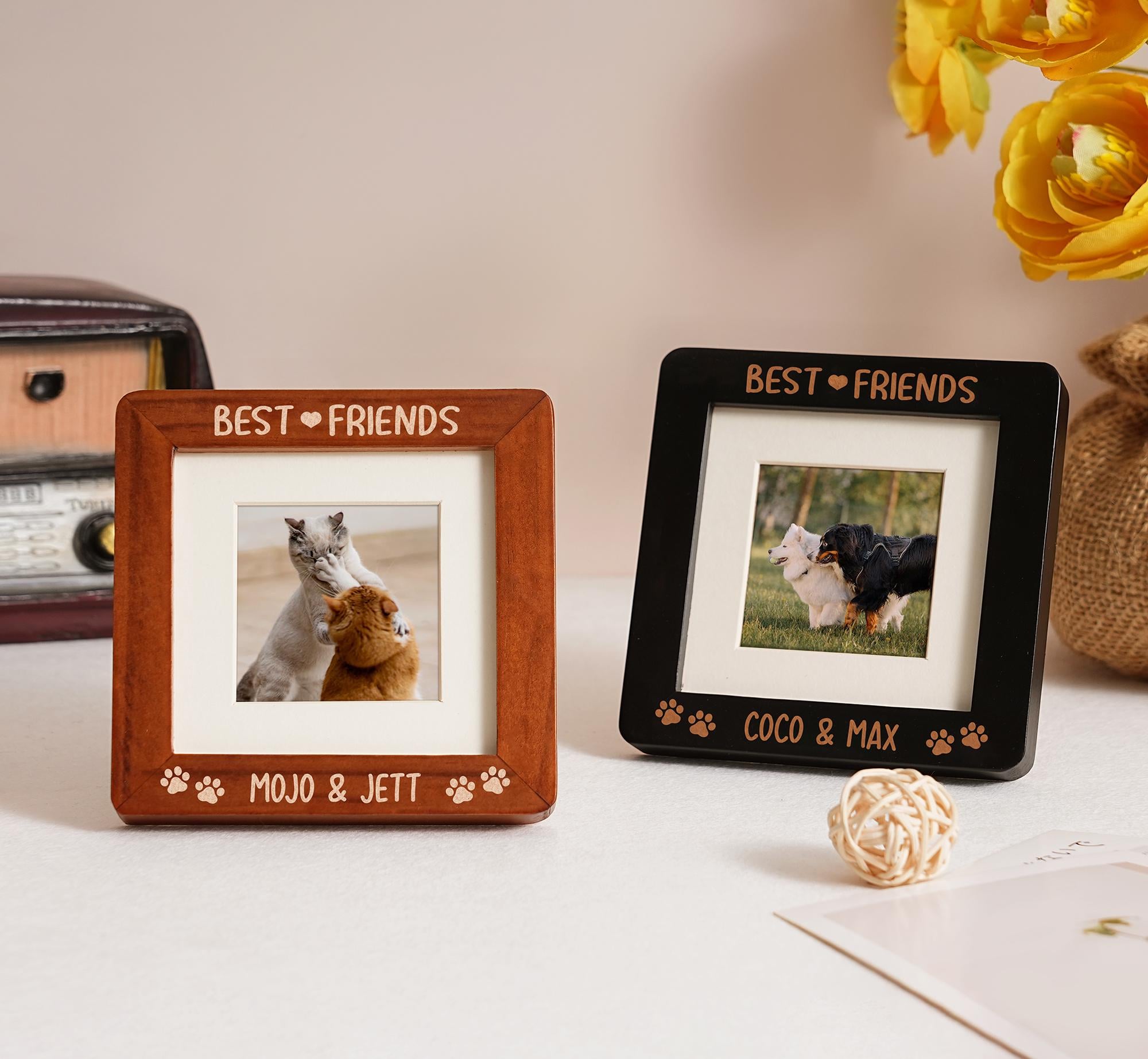 Personalized Pet Memorial Photo Frame, Dog|cat Photo Frame With Name ...