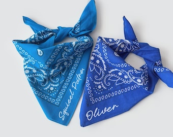 Personalized Embroidered Bandana,Custom Cowgirl Western handkerchief, Paisley Design Scarf, Bachelorette Party Bandana,Cat Dog Bandanas 2602