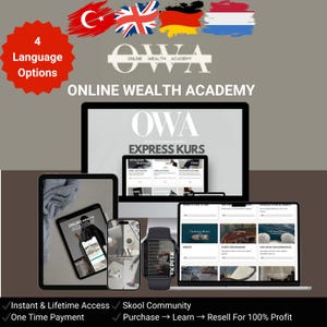 OWA Online Business, Digital Marketing Course, Master Resell Rights, Faceless Marketing,Make Money Online, Passive Income, Financial Freedom
