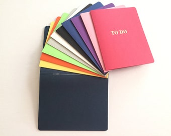 Personalized GOLD FOIL Notebooks - BLANK- your name on the cover, 5"x4"