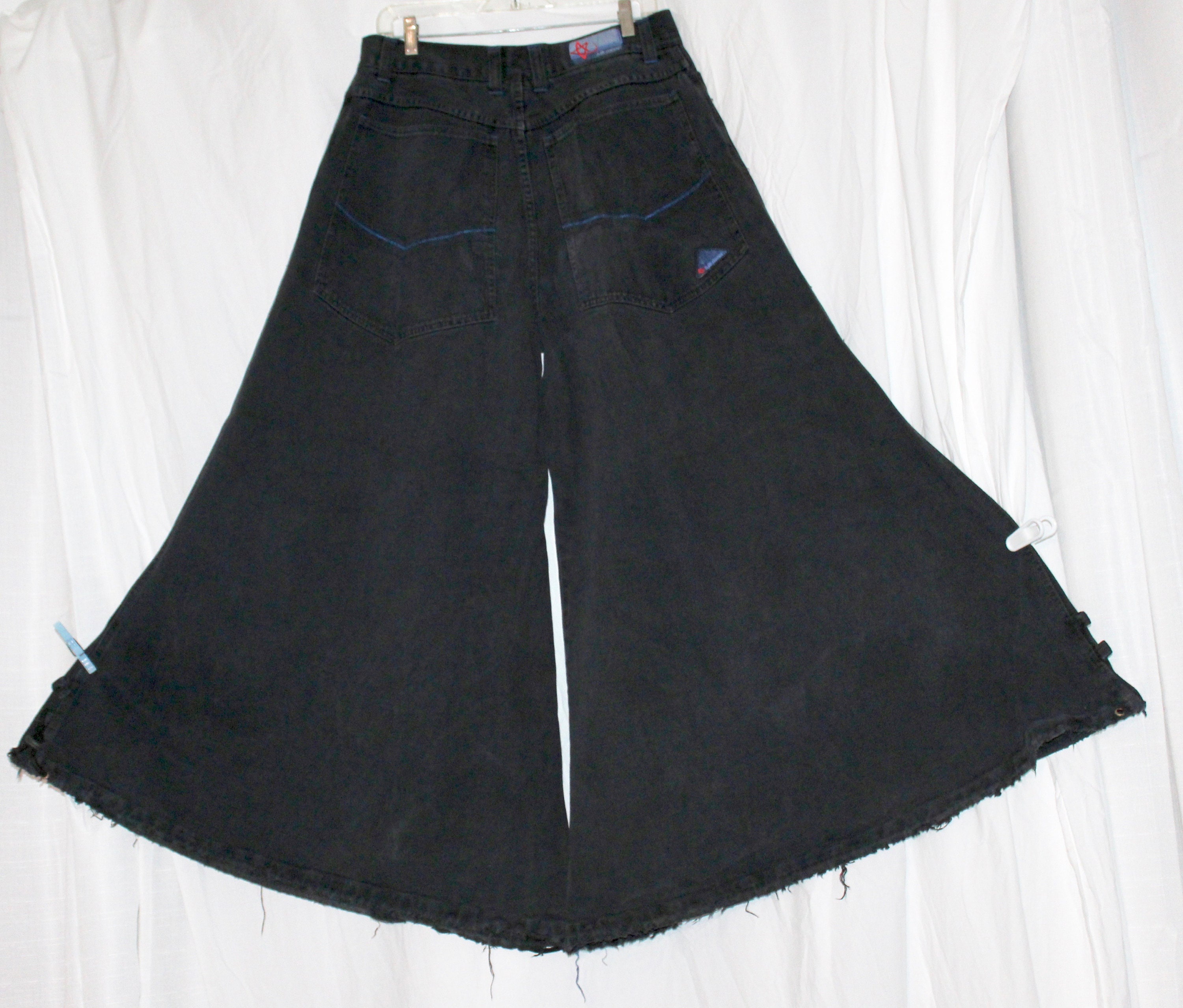 Vintage Kik Wear Jeans 90s Y2K Baggy Ultra Wide Leg Black