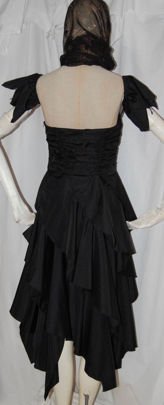 70s party dress, tiered Stevie Nicks disco ooak 7… - image 4
