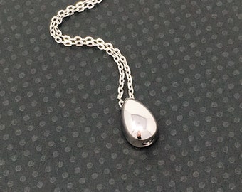 Cremation Urn Pendant - Teardrop Necklace, Cremation Jewelry, In Loving Memory, Stainless Steel, Tear Drop Necklace / free shipping