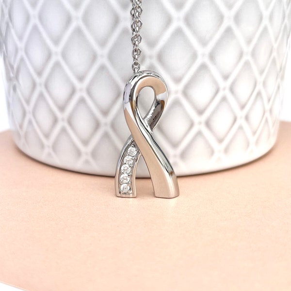 Cremation Urn Necklace - Awareness Ribbon Jewelry, Urn Jewelry, Cremation Necklace, In Loving Memory / free shipping