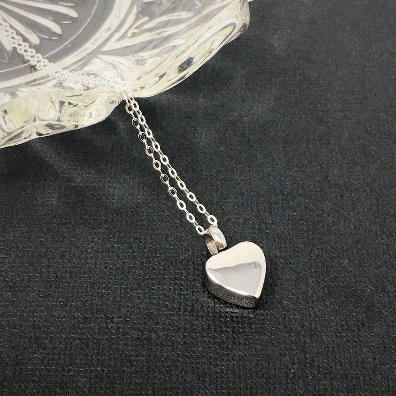 Cremation Urn Pendant Heart Urn Necklace Tiny Heart Etsy
