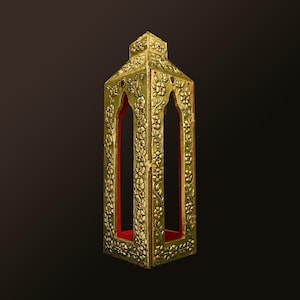Gouden/zilveren lantaarn: elegant interieur, warme sfeer