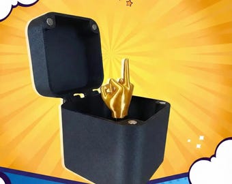 Personalisierte Mittelfinger-Streichbox, lustiges Gag-Geschenk, unhöfliches Bürodekor, benutzerdefinierte 3D gedruckte Überraschung