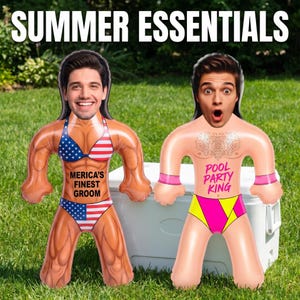 Custom Inflatable Doll, Funny Pool Party Prop with Personalized Face