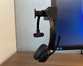 Space-Saving Headphone Stand | Monitor Clamp Headset Mount | Desk Organizer for Gaming & Work-From-Home Office