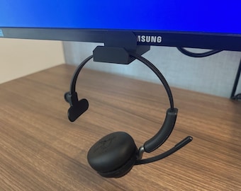 Space-Saving Headphone Stand | Monitor Clamp Headset Mount | Desk Organizer for Gaming & Work-From-Home Office