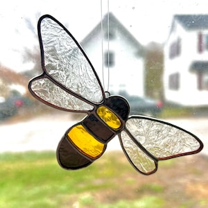 Honeybee Stained Glass Suncatcher