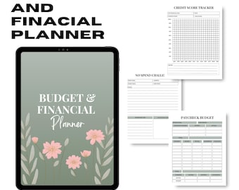 Budget and Financial Planner | Income & Expense Tracker (PDF)