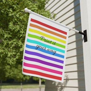 Customizable Flag Banner, Rainbow Decoration, LGBTQ Pride Flag with Customizable Text, Outdoor Yard Sign, Home Festival Party Decor,